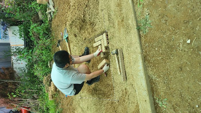 일반고 조경 벽돌포장 및 판석포장 작업